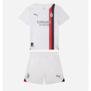 AC Milan kläder Barn 2023-24 Bortatröja Kortärmad (+ korta byxor)